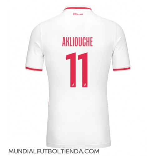 Camiseta AS Monaco Maghnes Akliouche #11 Primera Equipación Replica 2024-25 mangas cortas